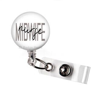 🌸👶 Midwife Nurse Badge Reel | Certified Nurse Midwife Retractable ID Holder